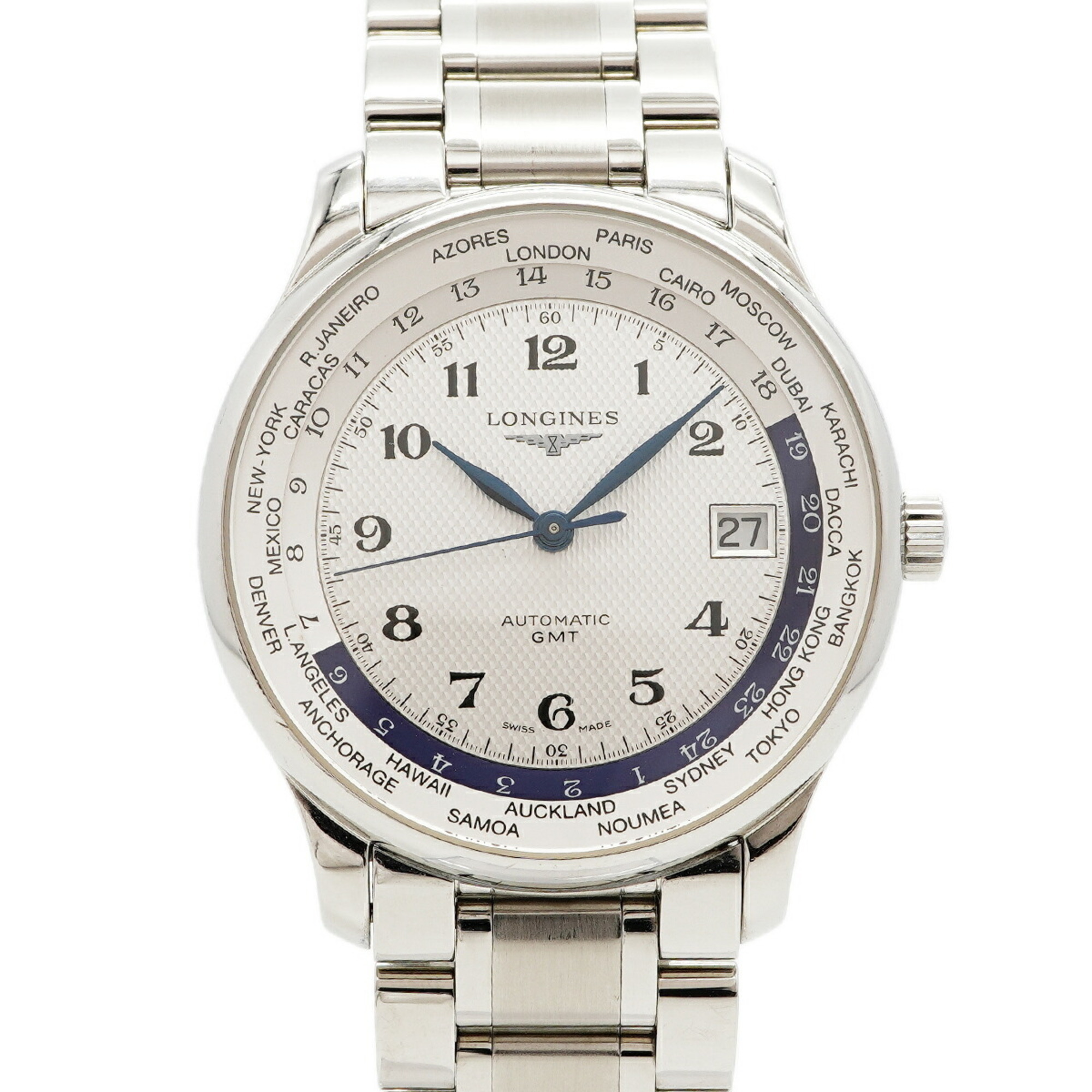 Longines Master Collection Gmt L26314 Silver Dial Mens Watch